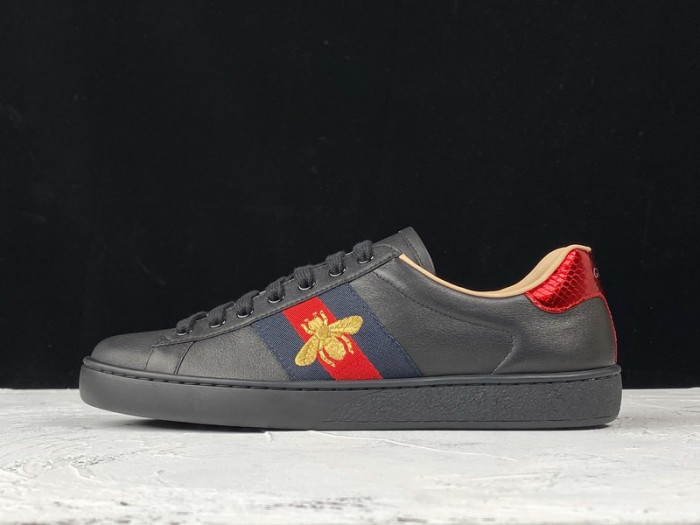GUCC Ace Embroidered Low-Top Sneaker black with bee mens 429446 02JP0 1284