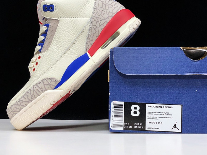 Air Jordan 3 Retro "CHARITY GAME" sail red mens 136064-140